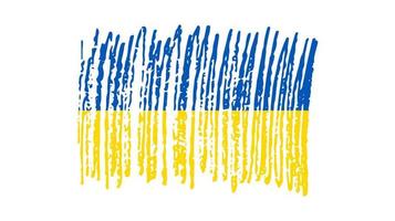 bandeira nacional ucraniana em estilo grunge. desenhado pela bandeira de caneta da ucrânia. ilustração vetorial vetor