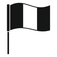 arremessando o ícone da bandeira irlandesa, estilo simples vetor