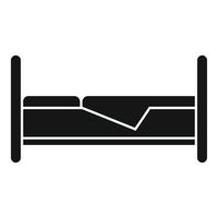 ícone de cama de enfermagem, estilo simples vetor