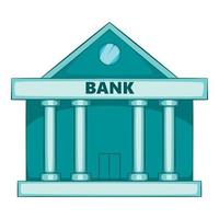ícone do banco suíço, estilo cartoon vetor