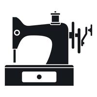 ícone da máquina de costura, estilo simples vetor