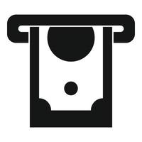 ícone de caixa eletrônico de dinheiro, estilo simples vetor