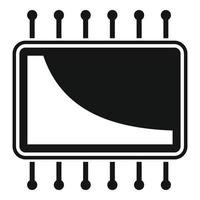 ícone de chip de rádio, estilo simples vetor