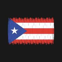 pincel de bandeira de porto rico vetor