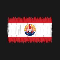 escova de bandeira da polinésia francesa vetor
