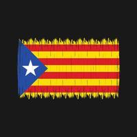 escova de bandeira da catalunha vetor