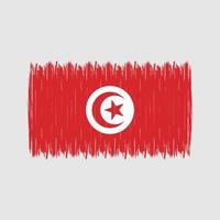 escova de bandeira da tunísia vetor