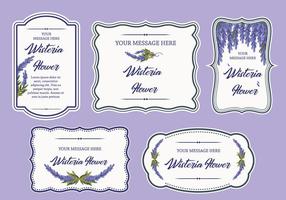 Etiqueta Wisteria Flower Vector Banner Quadro