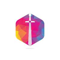 logotipo de design de ilustração vetorial de ícone de espada, logotipo de espada vetor