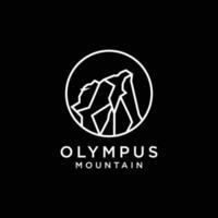 vetor plano de modelo de design de ícone de logotipo olympus