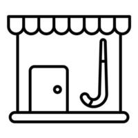 ícone de linha de loja de equipamentos vetor