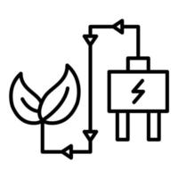 ícone de linha de economia de energia vetor