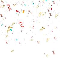 confetes de festa e aniversário isolados na ilustração background.vector transparente. confete. vetor