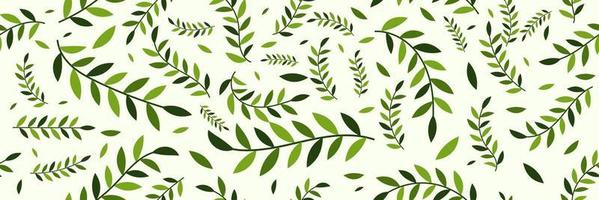 padrão sem emenda com folhas verdes. abstrato verde brilhante deixa padrão sem emenda. plantas exóticas. ilustração vetorial vetor