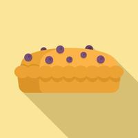 ícone de bolo de baga, estilo simples vetor