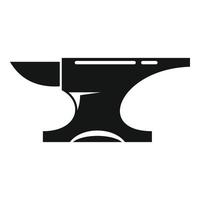 ícone de bigorna de metalurgia, estilo simples vetor