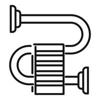 ícone de toalheiro aquecido quente, estilo de estrutura de tópicos vetor
