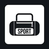 ícone de saco de esportes, estilo simples vetor