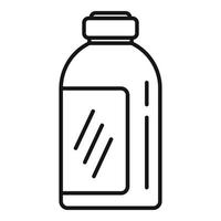 ícone de garrafa química de amaciante, estilo de estrutura de tópicos vetor