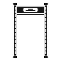 ícone do detector de metais do portão, estilo simples vetor