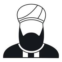 ícone do pregador muçulmano, estilo simples vetor