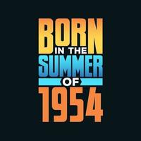 nascidos no verão de 1954. festa de aniversário para os nascidos no verão de 1954 vetor