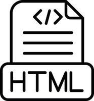 ícone de vetor de arquivo html