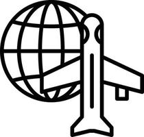 ícone de vetor aéreo de remessa mundial