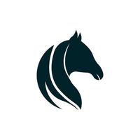 design de modelo de ícone de logotipo de cabeça de cavalo vetor