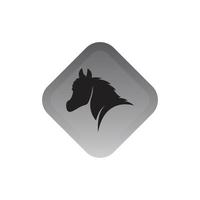 design de modelo de ícone de logotipo de cabeça de cavalo vetor