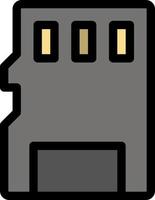 cartão de memória cartão de memória sd modelo de banner de ícone de vetor de cor plana