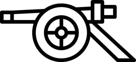 ícone de linha de canhão vetor