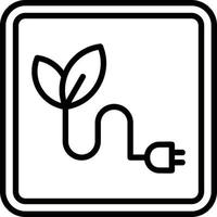 ícone de linha de energia sustentável vetor