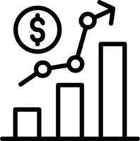 ícone de linha de crescimento de negócios vetor