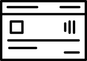 ícone de linha de cartão de crédito vetor