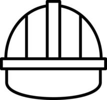 ícone de linha de capacete vetor