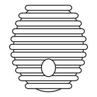 ícone de colmeia, estilo de estrutura de tópicos vetor
