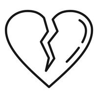 ícone de freio cardíaco de problemas adolescentes, estilo de estrutura de tópicos vetor