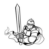 ilustração em vetor cavaleiro cavaleiro