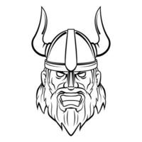 ilustração vetorial de rosto viking vetor