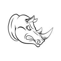 ilustração vetorial de rinoceronte vetor