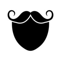 ícone de vetor de barba e bigode