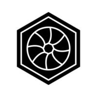 ícone de vetor de diafragma hexagonal exclusivo