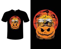 modelo de ilustração vetorial de design de camiseta vintage de ginástica de tipografia de halloween vetor