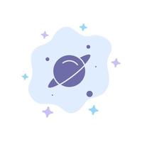 ícone azul do espaço da ciência do planeta no fundo abstrato da nuvem vetor