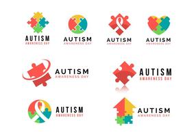 Logotipo do vetor do dia da consciência do autismo
