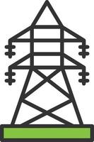 ícone cheio de linha de eletricidade vetor