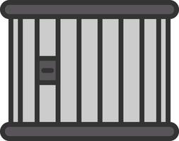 ícone cheio de linha de prisão vetor