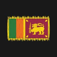 escova de bandeira sri lanka vetor