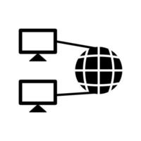 ícone de vetor de conectividade com a internet